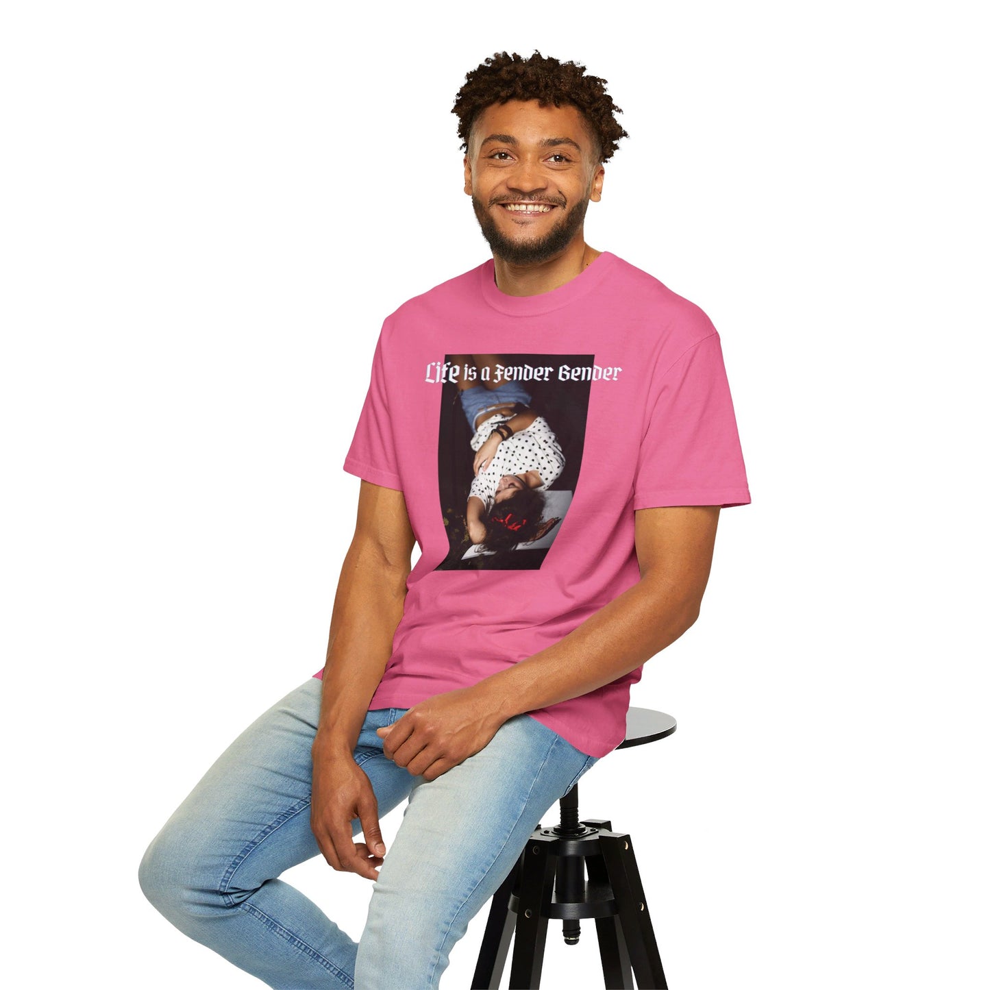 Life is a Fender Bender Unisex Garment-Dyed T-shirt