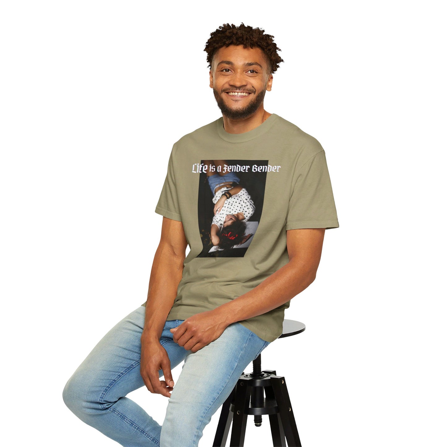 Life is a Fender Bender Unisex Garment-Dyed T-shirt
