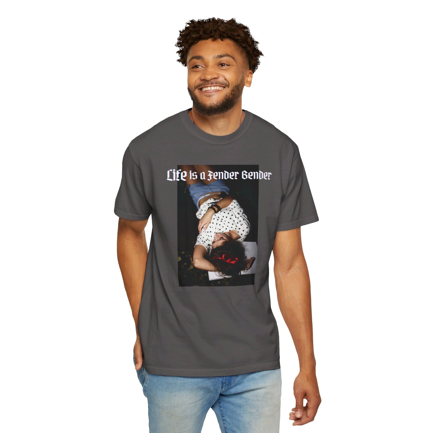 Life is a Fender Bender Unisex Garment-Dyed T-shirt