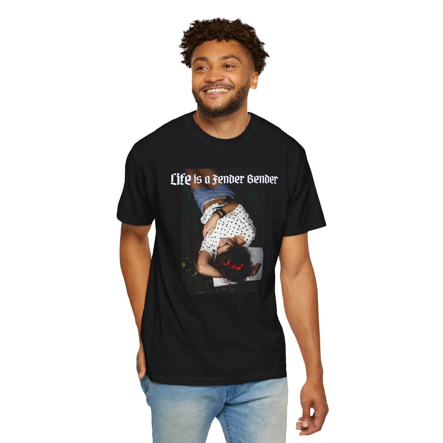 Life is a Fender Bender Unisex Garment-Dyed T-shirt