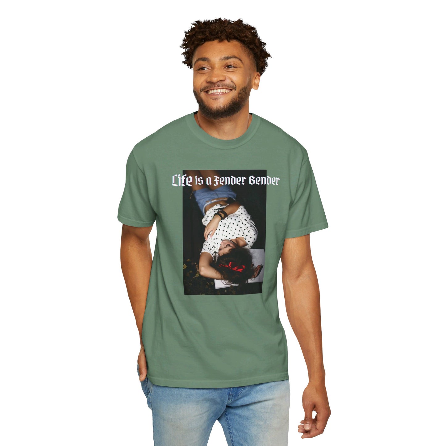 Life is a Fender Bender Unisex Garment-Dyed T-shirt