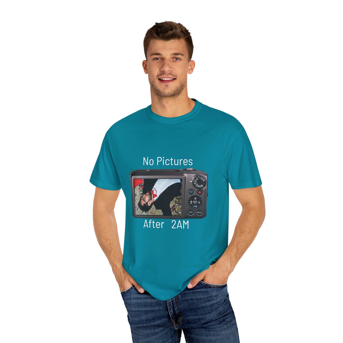 No Pictures after 2Am Unisex Garment-Dyed T-shirt