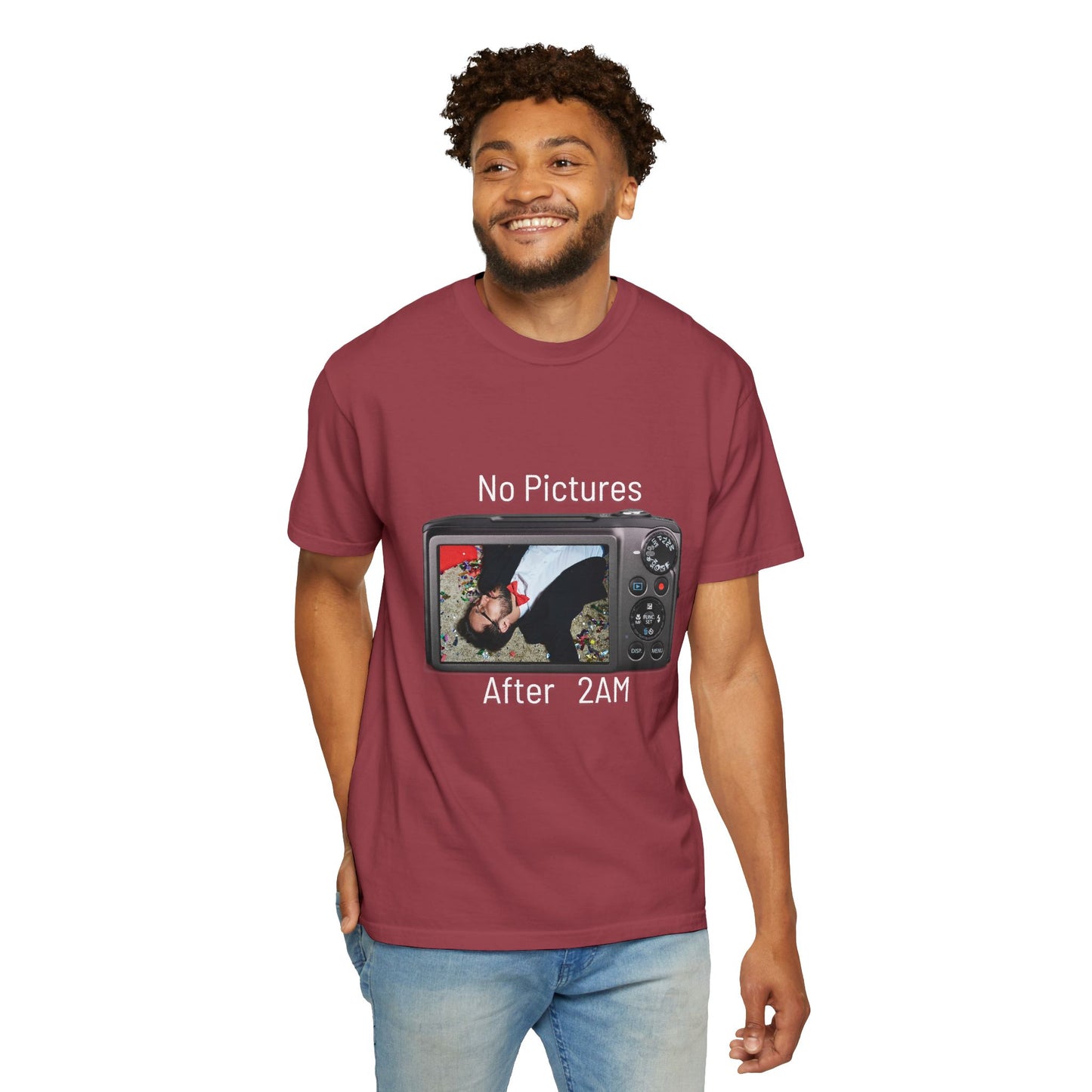 No Pictures after 2Am Unisex Garment-Dyed T-shirt