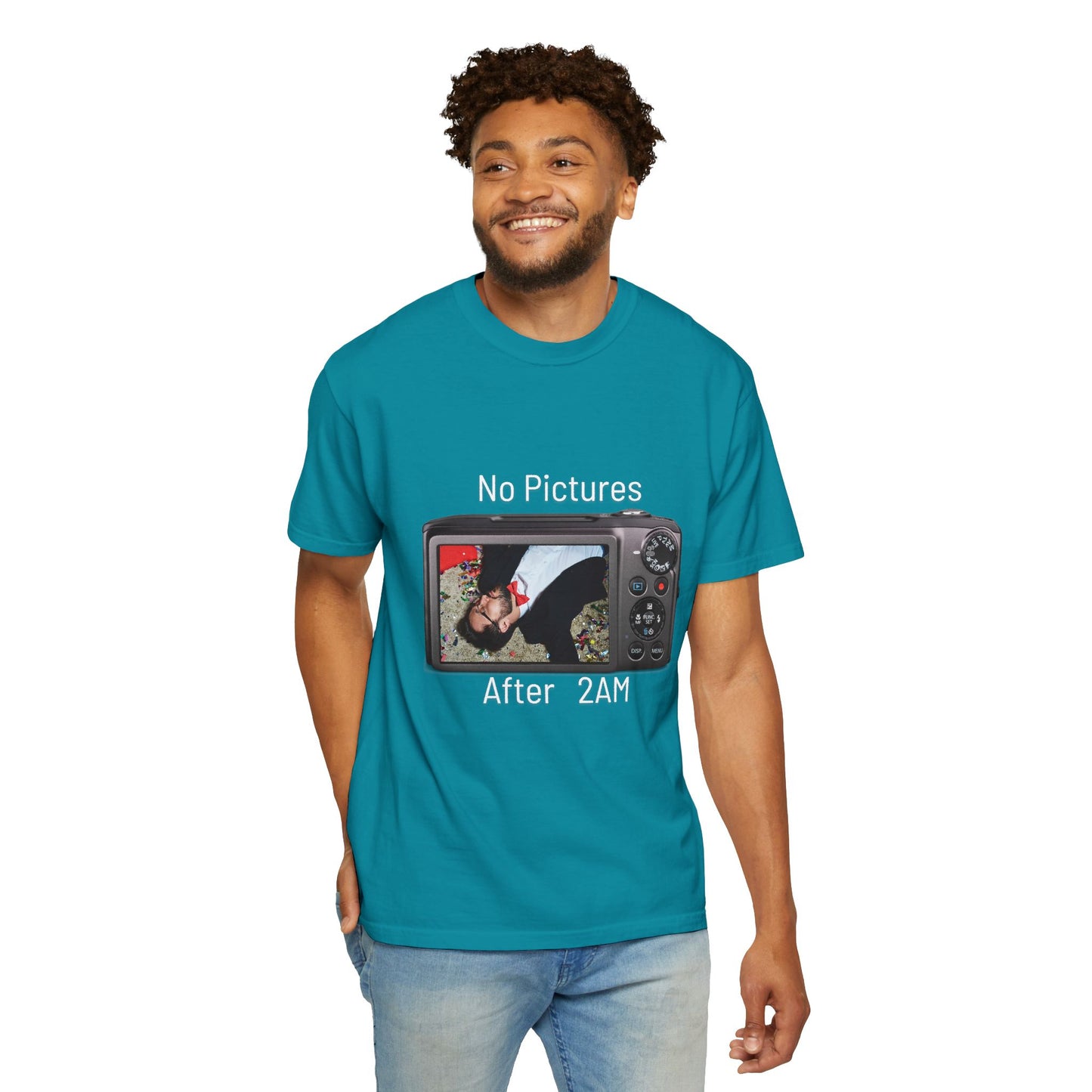 No Pictures after 2Am Unisex Garment-Dyed T-shirt